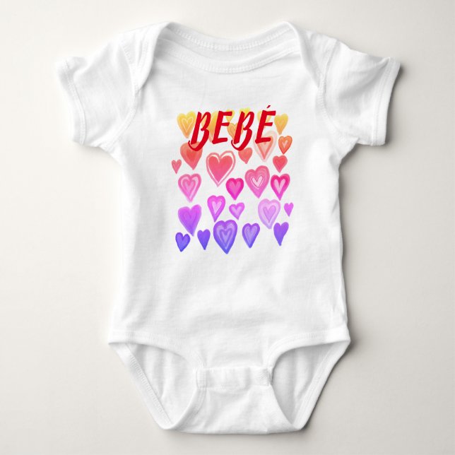 BEBE Corazones! T-Shirt Baby Strampler (Vorderseite)