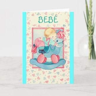 "BEBÉ EN PONEYES" - Tarjeta Feliz Nacimiento Karte