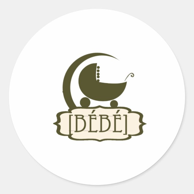 Bébé Gifts Runder Aufkleber (Vorderseite)