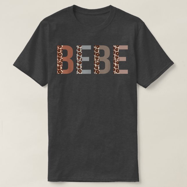 Bebe Leopard Print Mama Niedlich Mütter Day Funny  T-Shirt (Design vorne)