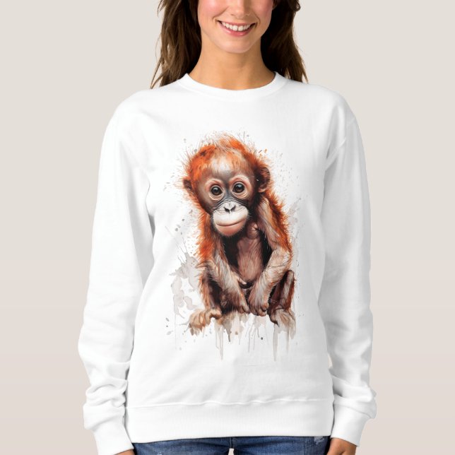 Bebé Orangután Sweatshirt (Vorderseite)