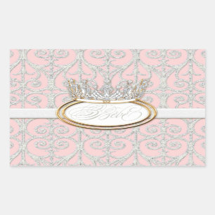 Bébé Princess Crown, Girl Baby Shower Sticker Sieg
