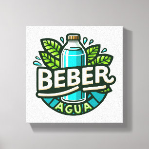 Beber agua leinwanddruck