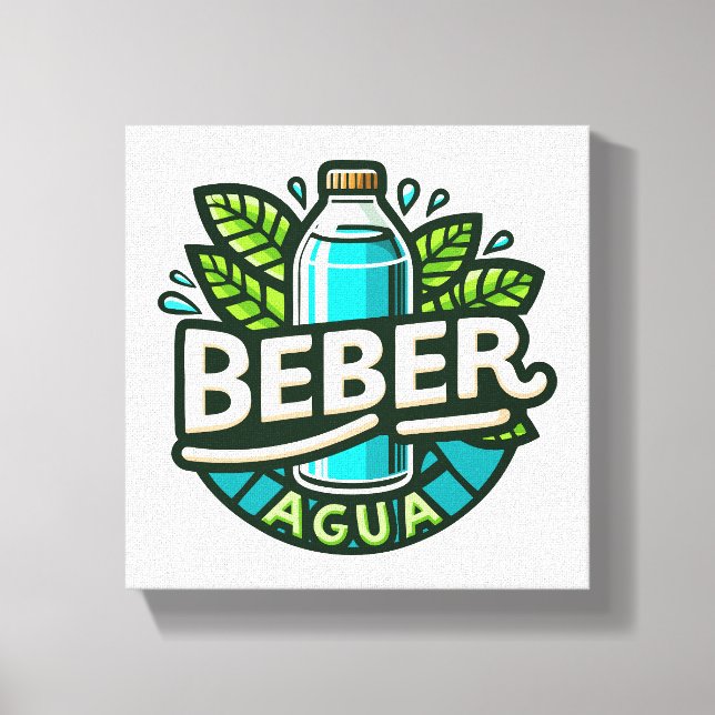 Beber agua leinwanddruck (Vorderseite)