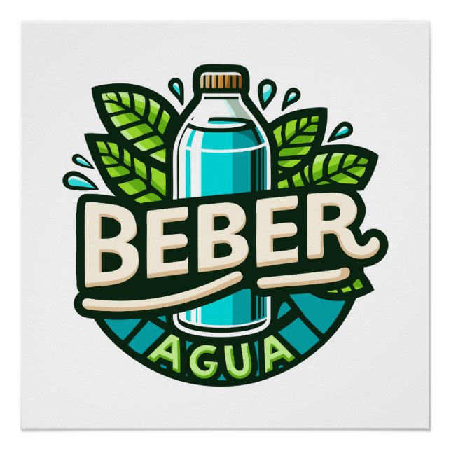 Beber agua poster (Vorderseite)
