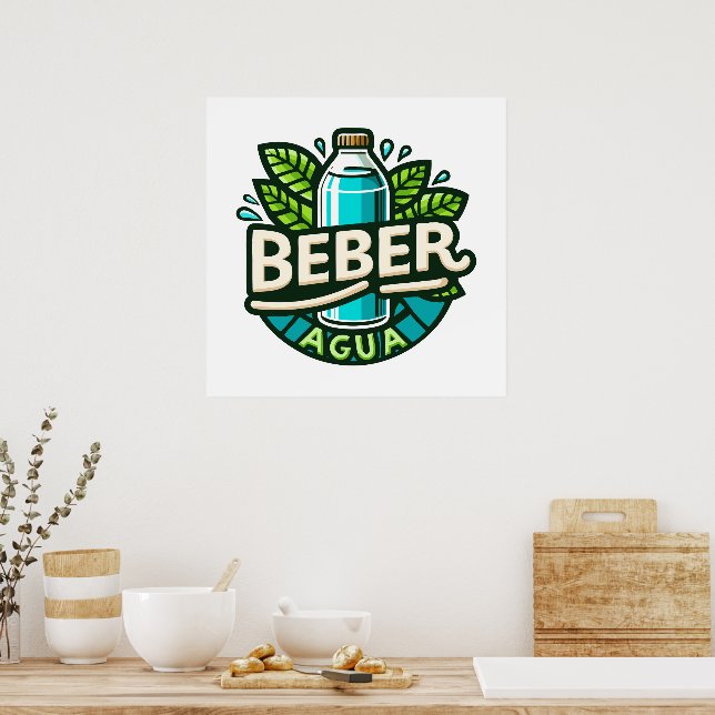 Beber agua poster (Küche)