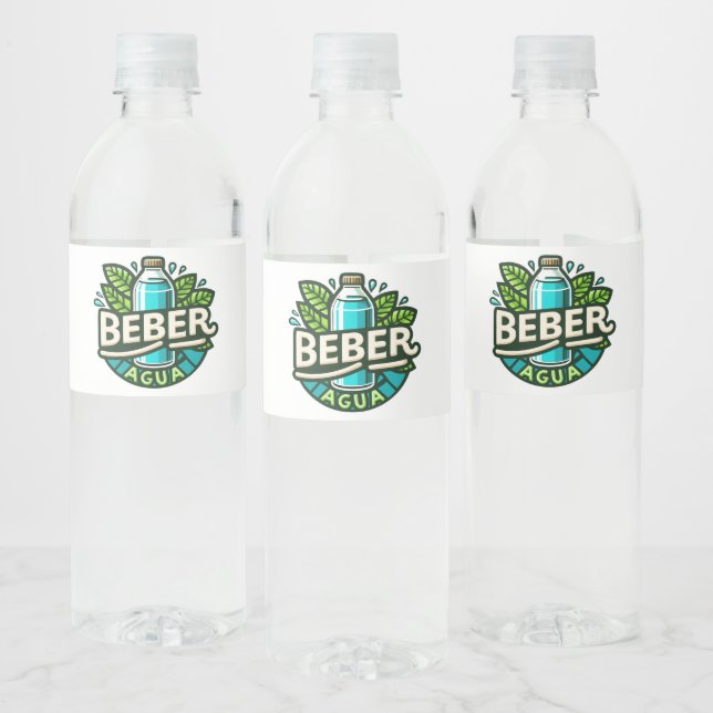 Beber agua wasserflaschenetikett (Flaschen)