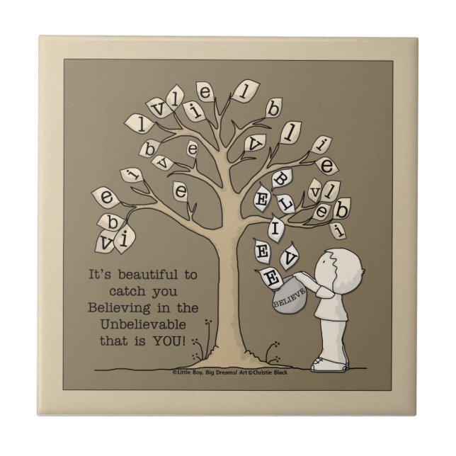 Be'BLÄTTER - Blätter holen Fliese (Vorderseite)