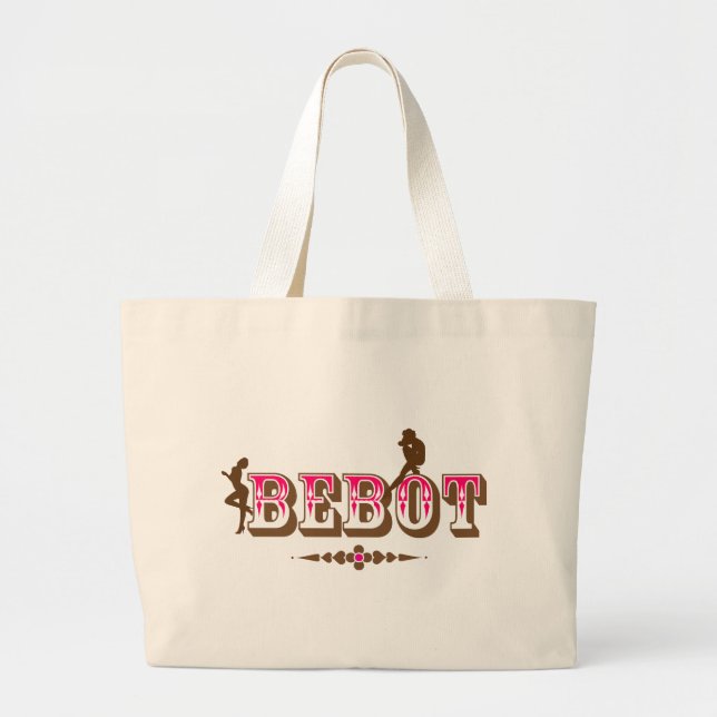 Bebot + Babae + Frauen Pinoy Stolz Jumbo Stoffbeutel (Vorne)