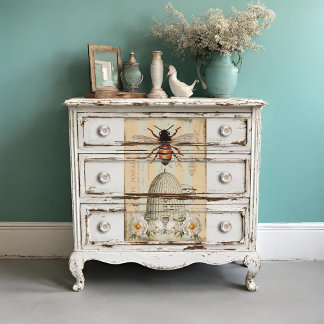 Bec d'Abeille Bee Skep Antiquitätenkarte Seidenpapier