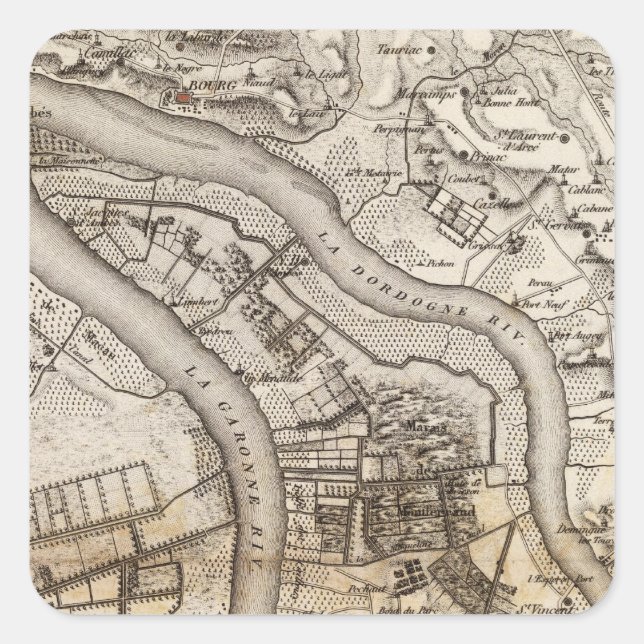 Bec d'Ambes Quadratischer Aufkleber (Vorderseite)