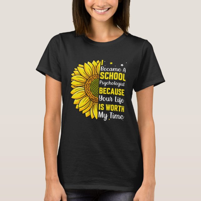 Became A School Psychologist Psychology Teacher Gr T-Shirt (Vorderseite)