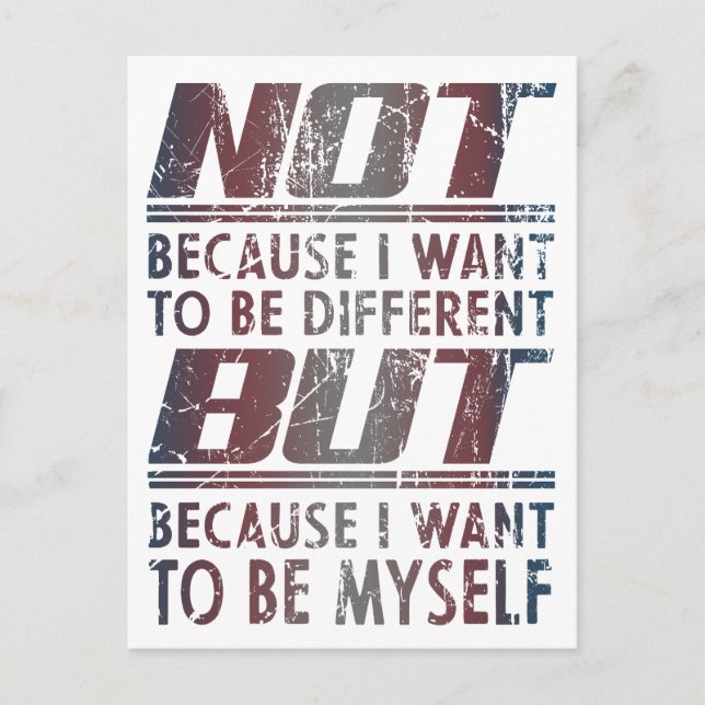 because i want to be myself - Transgender Pride   Postkarte (Vorderseite)