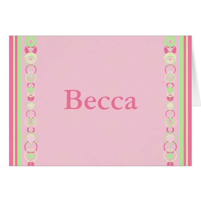 Becca Modern Circle Name Card (Vorderseite (Horizontal))