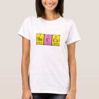 Becca Namen-Shirt periodischer Tabelle