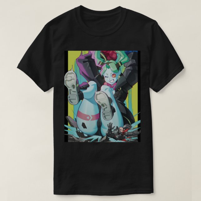 Becca von Cyberpunk Edgerunners T-Shirt (Design vorne)