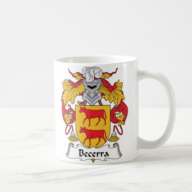 Becerra Familienwappen Kaffeetasse (Rechts)
