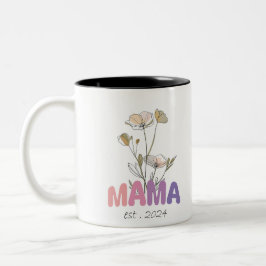 Becher 2 Farben Mama ist 2024 Mothers Day Zweifarbige Tasse