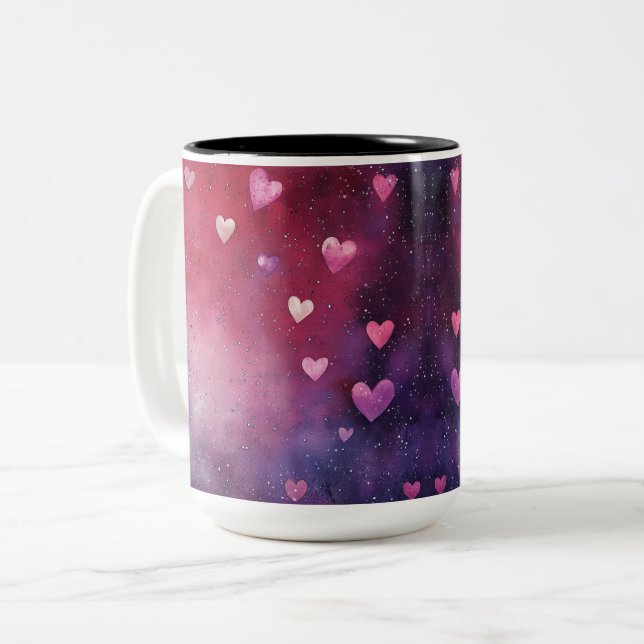 Becher 2 Farben Personalized Valentine Coffee Mug Zweifarbige Tasse (Vorderseite Links)