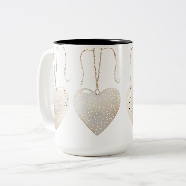 Becher 2 Farben Personalized Valentine Coffee Mug Zweifarbige Tasse (Vorderseite Links)