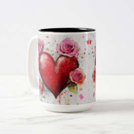 Becher 2 Farben Personalized Valentine Coffee Mug Zweifarbige Tasse