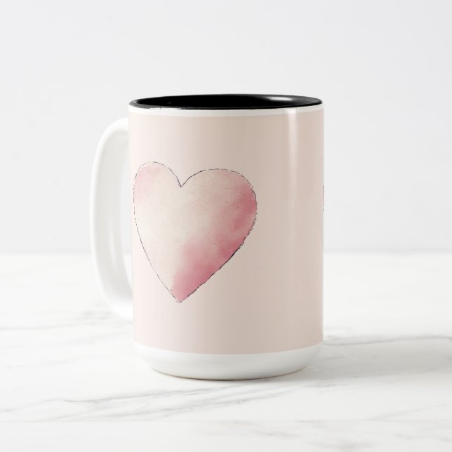 Becher 2 Farben Personalized Valentine Coffee Mug Zweifarbige Tasse (Vorderseite Links)