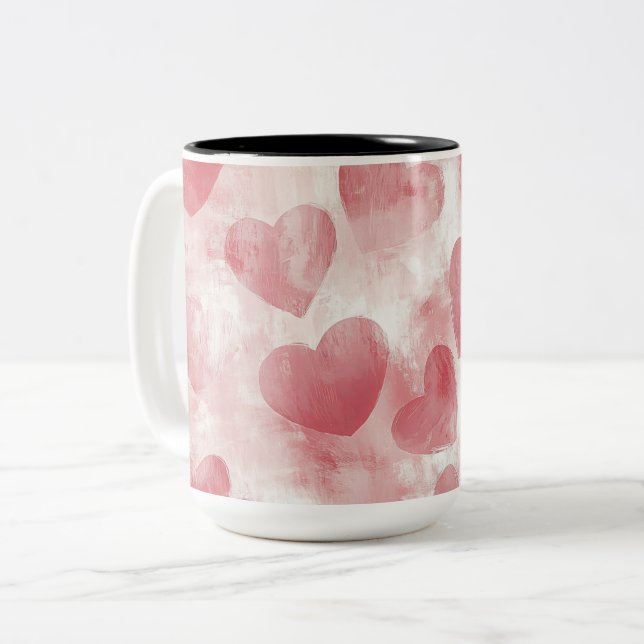 Becher 2 Farben Personalized Valentine Coffee Mug Zweifarbige Tasse (Vorderseite Links)