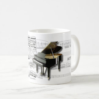 Becher des Kaffees Klavier und Partitur Music mugs Kaffeetasse