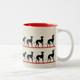 Becher kleine italienische Windhunde Zweifarbige Tasse