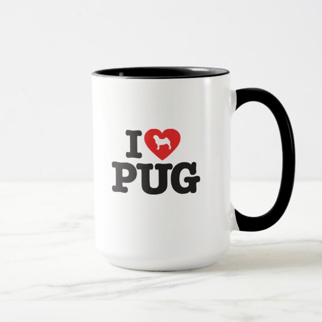 Becher Love Pugs Tasse (Rechts)