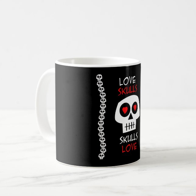 Becher Love Skulls Tasse (Vorderseite Links)