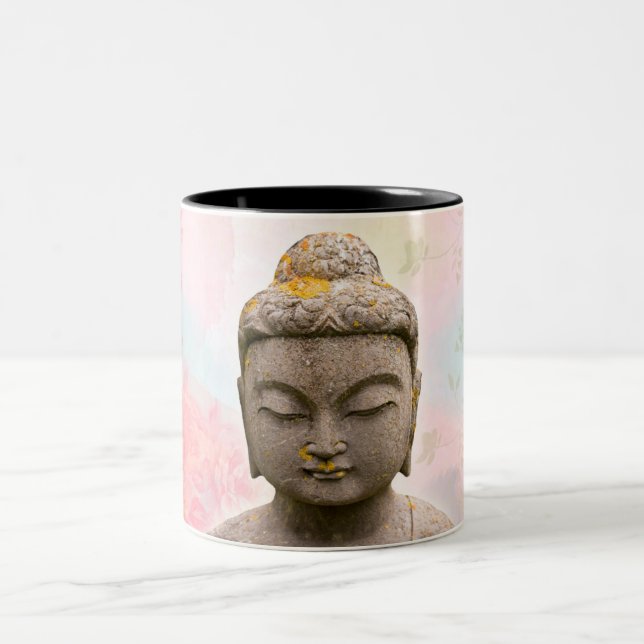 Becher mit Bild des Buddha zweifarbig Zweifarbige Tasse (Mittel)