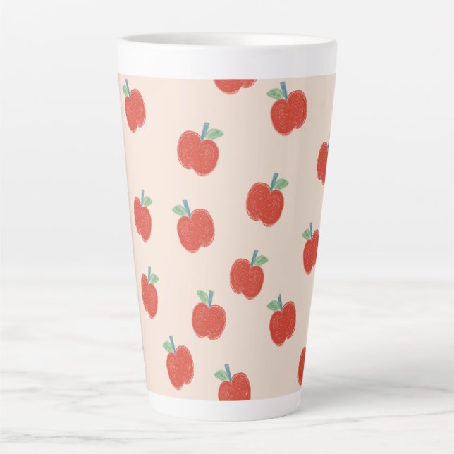 Becher mit kleinen roten Äpfeln Milchtasse (Vorderseite)