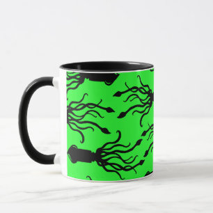 Becher Squid Art Grün Tasse
