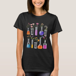 Becher Wissenschaftslehrer Florales Reagenzglas Ch T-Shirt