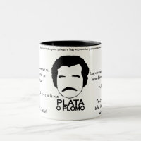 Becher zweifarbig Pablo Escobar Phrasen