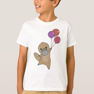 Becherfliegen mit Balloons süße Tiere Kinder T-Shirt