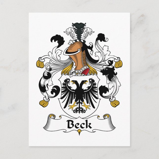 Beck Familienwappen Postkarte (Vorderseite)