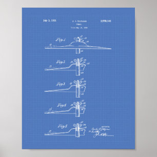 Becken 1951 Patent Kunst Blaupause Poster