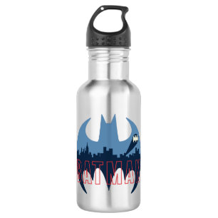 Becken-Logo mit Gotham- und Bat-Signal Edelstahlflasche