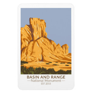 Becken und Bereich Nationaldenkmal Nevada Vintag Magnet