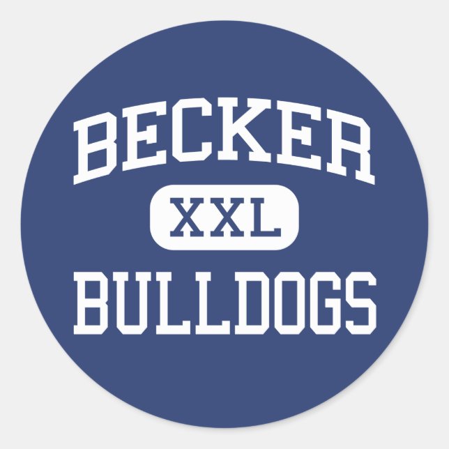 Becker - Bulldogs - High School - Becker Minnesota Runder Aufkleber (Vorderseite)