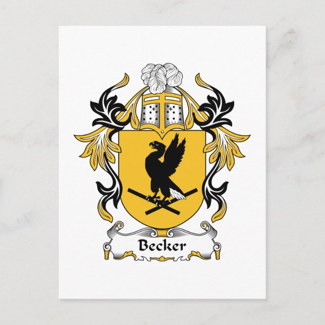Becker Familienwappen Postkarte (Vorderseite)