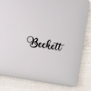 Beckett Name - Handgeschriebene Kalligrafie Aufkleber