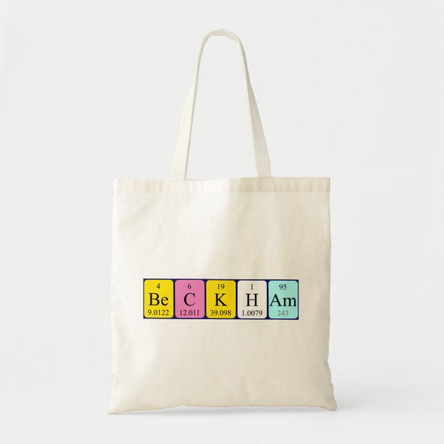 Beckham Periodic Table name tobag Tragetasche (Vorne)
