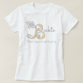Beckie Girls B Name bedeutet Monogramm Tee