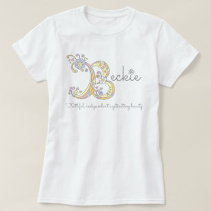 Beckie Girls B Name bedeutet Monogramm Tee