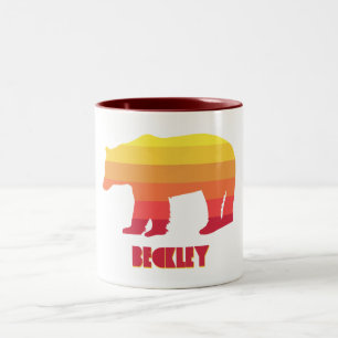 Beckley West Virginia Rainbow Bear Zweifarbige Tasse