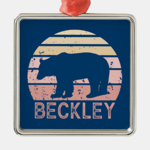 Beckley West Virginia Retro Bear Ornament Aus Metall