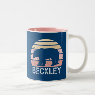 Beckley West Virginia Retro Bear Zweifarbige Tasse